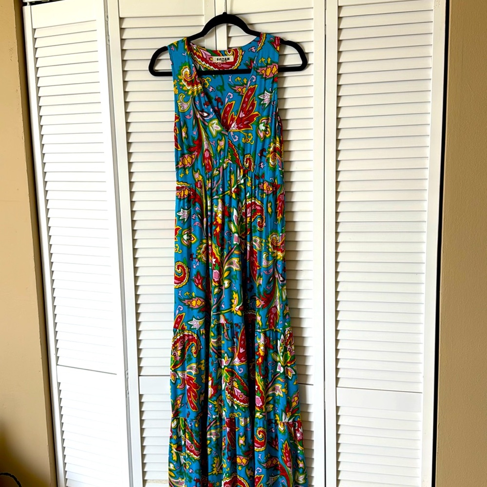 Boden Blue Paisley Maxi Dress